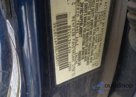 2011 Nissan Versa 1.8S из США, поврежденный, VIN 3N1BC1AP2BL408977